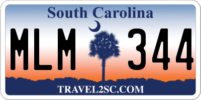 SC license plate MLM344