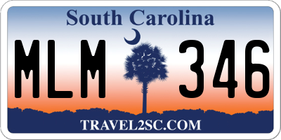 SC license plate MLM346