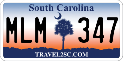 SC license plate MLM347