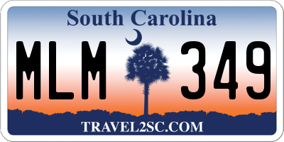 SC license plate MLM349