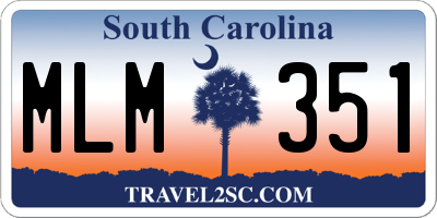 SC license plate MLM351