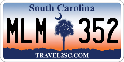 SC license plate MLM352