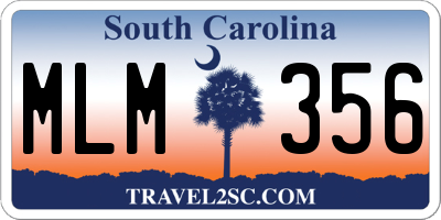 SC license plate MLM356