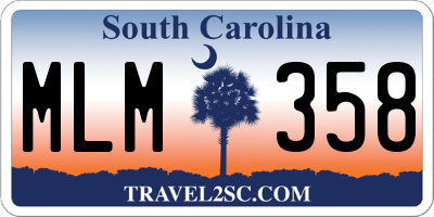SC license plate MLM358