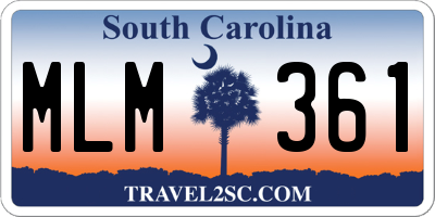 SC license plate MLM361