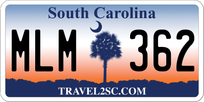 SC license plate MLM362