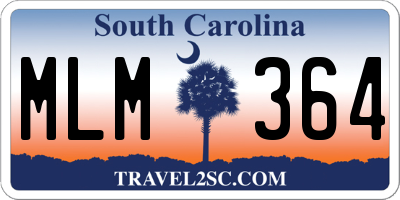 SC license plate MLM364