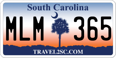 SC license plate MLM365