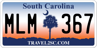 SC license plate MLM367