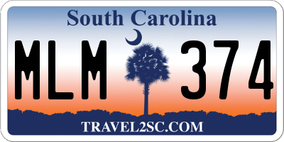 SC license plate MLM374