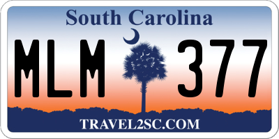 SC license plate MLM377