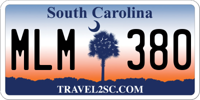 SC license plate MLM380