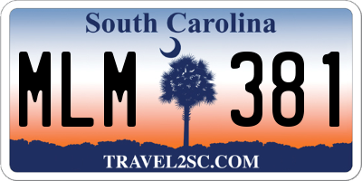 SC license plate MLM381