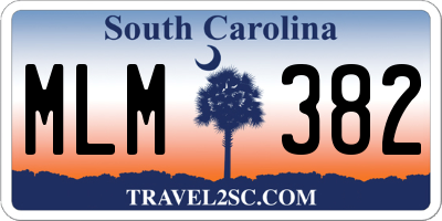SC license plate MLM382