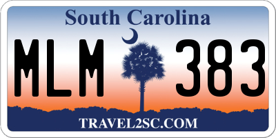 SC license plate MLM383