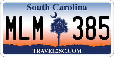 SC license plate MLM385