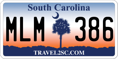 SC license plate MLM386