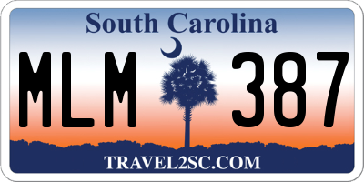 SC license plate MLM387