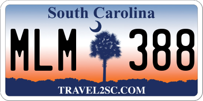 SC license plate MLM388