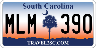 SC license plate MLM390