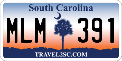 SC license plate MLM391