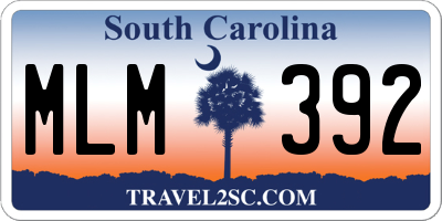 SC license plate MLM392