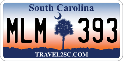 SC license plate MLM393