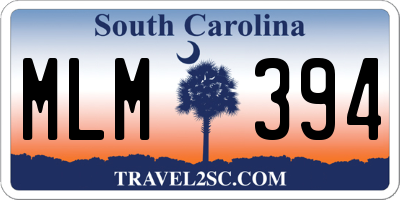 SC license plate MLM394