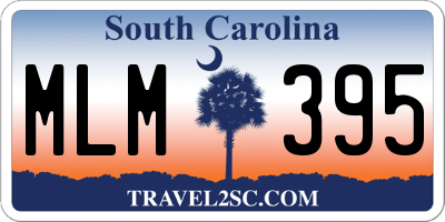 SC license plate MLM395