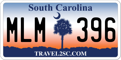 SC license plate MLM396