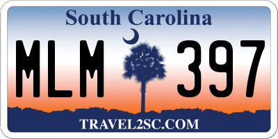 SC license plate MLM397