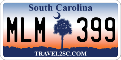 SC license plate MLM399