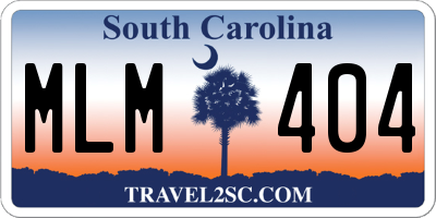 SC license plate MLM404