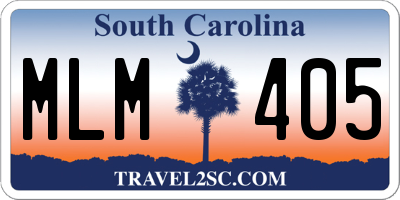 SC license plate MLM405