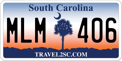 SC license plate MLM406