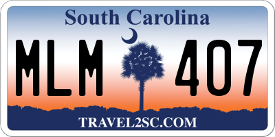 SC license plate MLM407