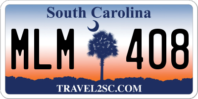 SC license plate MLM408