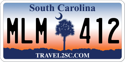 SC license plate MLM412