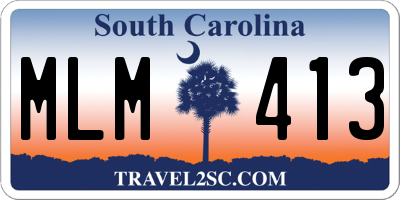 SC license plate MLM413