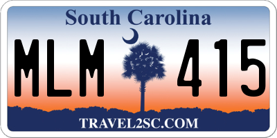 SC license plate MLM415