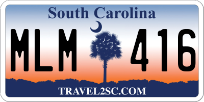 SC license plate MLM416