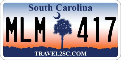 SC license plate MLM417