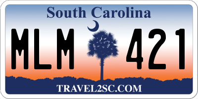 SC license plate MLM421