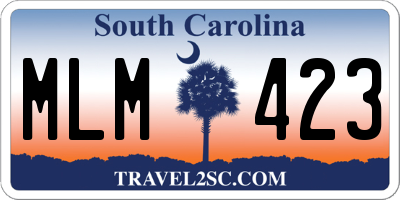 SC license plate MLM423