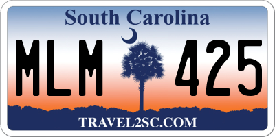 SC license plate MLM425