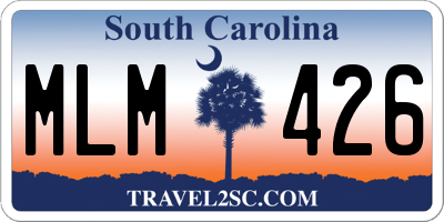 SC license plate MLM426