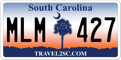 SC license plate MLM427