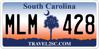 SC license plate MLM428