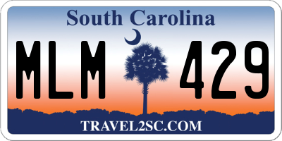 SC license plate MLM429