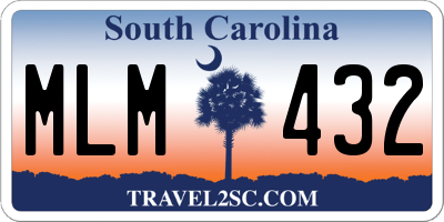 SC license plate MLM432